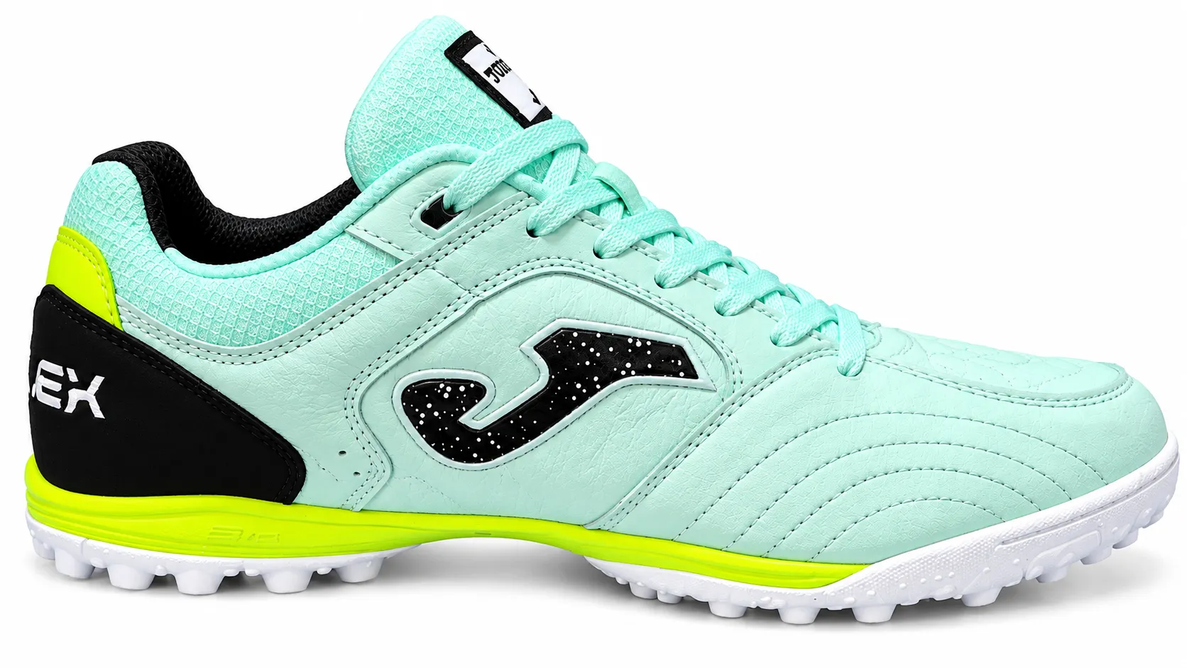 Tênis Joma Society masculino verde água com detalhes em preto e solado branco